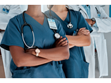 Nurses in Blue Scrubs